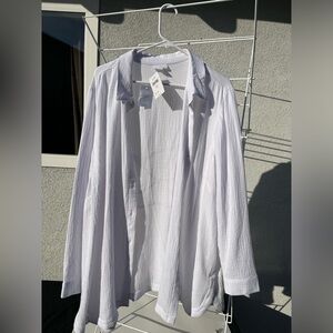 J Jill New with Tags NWT long Sleeve Gauze Button Down Shirt Size 2x
